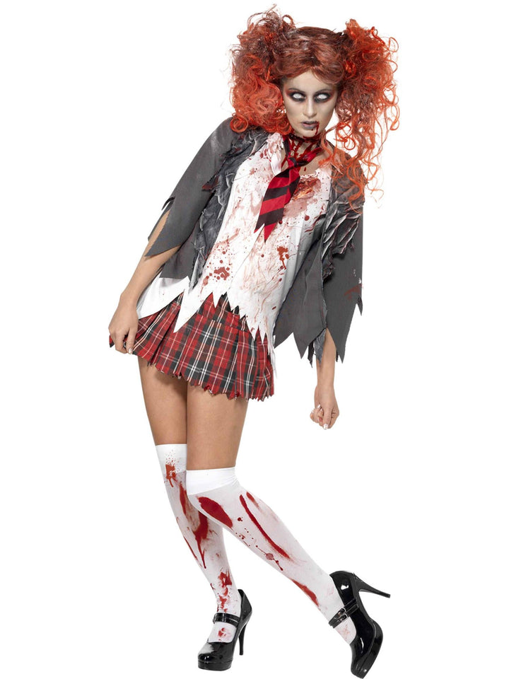 ZOMBIE SCHOOLGIRL COSTUME, ADULT - Little Shop of Horrors Costumery & Pop-Culture Emporium - 16 Bennetts Rd Mornington Melbourne - Melbourne's Most Iconic Costume Shop