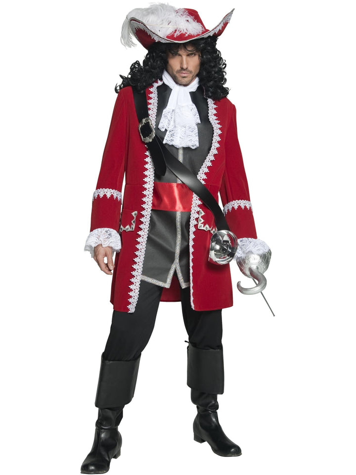 PIRATE CAPTAIN DELUXE COSTUME, ADULT - Little Shop of Horrors Costumery & Pop-Culture Emporium - 16 Bennetts Rd Mornington Melbourne - Melbourne's Most Iconic Costume Shop