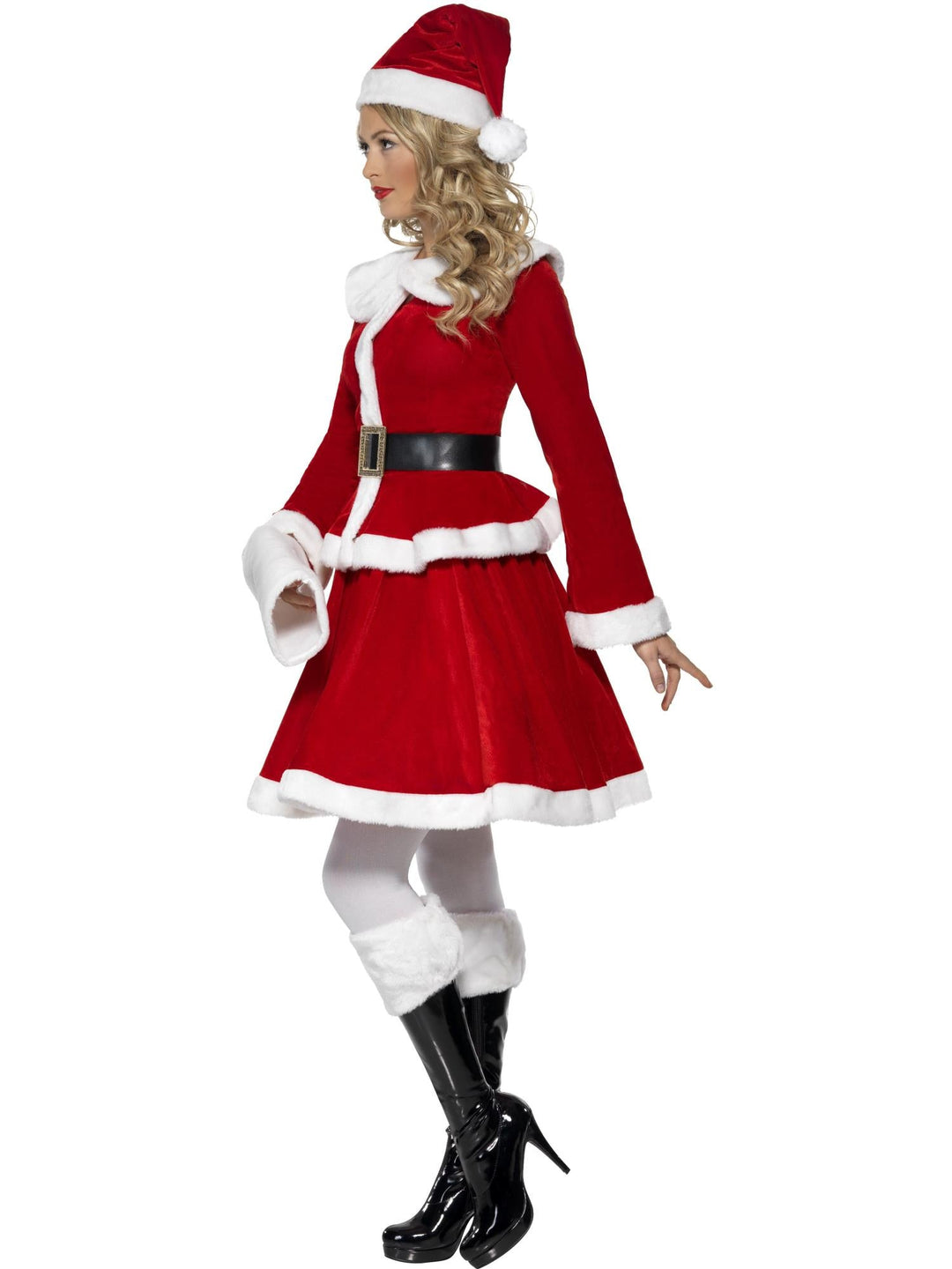 MISS SANTA COSTUME, WITH MUFF - Little Shop of Horrors Costumery & Pop-Culture Emporium - 16 Bennetts Rd Mornington Melbourne - Melbourne's Most Iconic Costume Shop