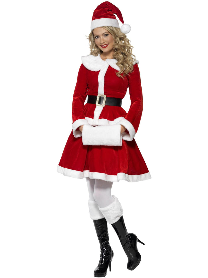 MISS SANTA COSTUME, WITH MUFF - Little Shop of Horrors Costumery & Pop-Culture Emporium - 16 Bennetts Rd Mornington Melbourne - Melbourne's Most Iconic Costume Shop