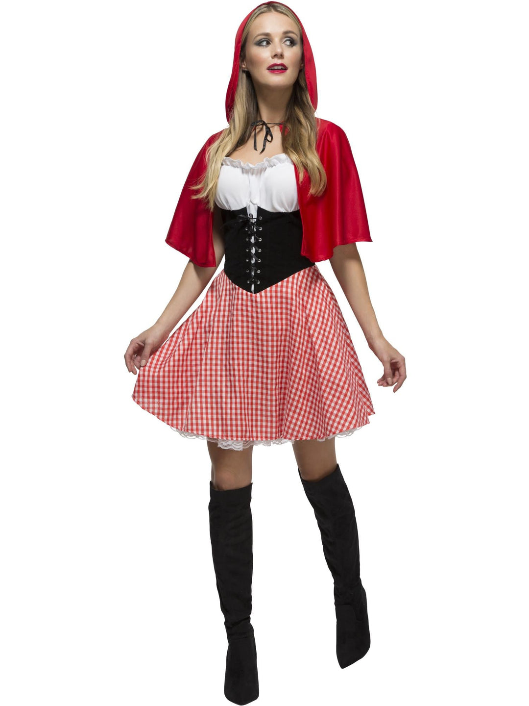 FEVER RED RIDING HOOD COSTUME WITH CORSET - Little Shop of Horrors Costumery & Pop-Culture Emporium - 16 Bennetts Rd Mornington Melbourne - Melbourne's Most Iconic Costume Shop