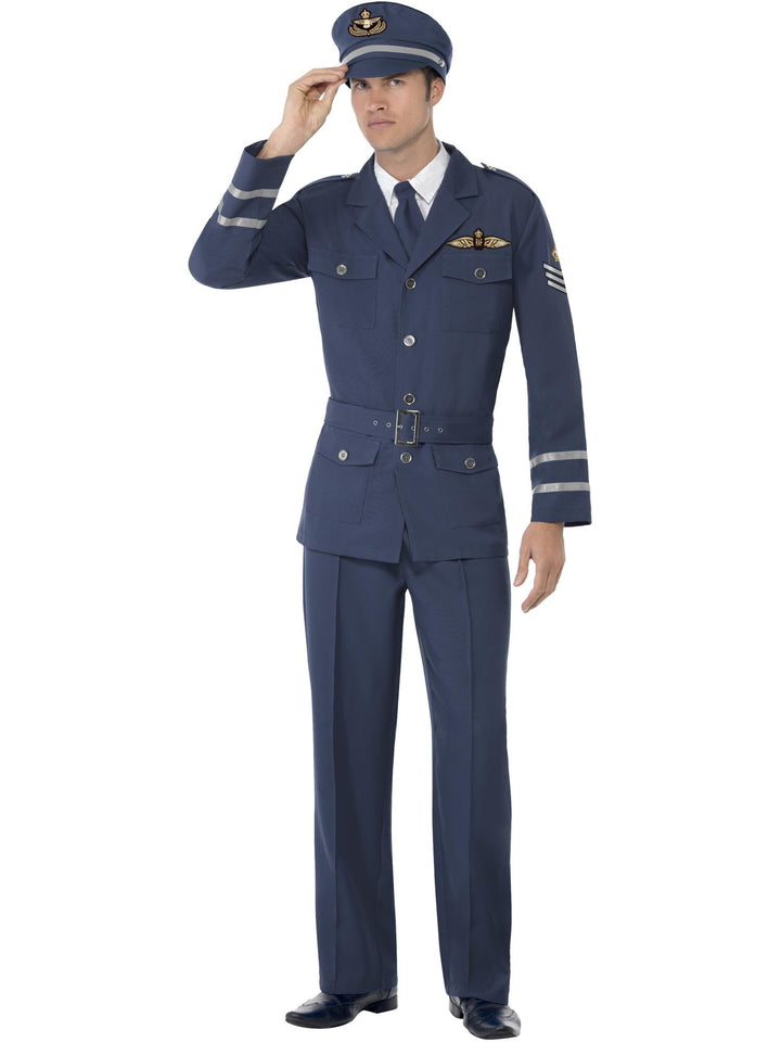 WW2 AIR FORCE CAPTAIN COSTUME, ADULT - Little Shop of Horrors Costumery & Pop-Culture Emporium - 16 Bennetts Rd Mornington Melbourne - Melbourne's Most Iconic Costume Shop