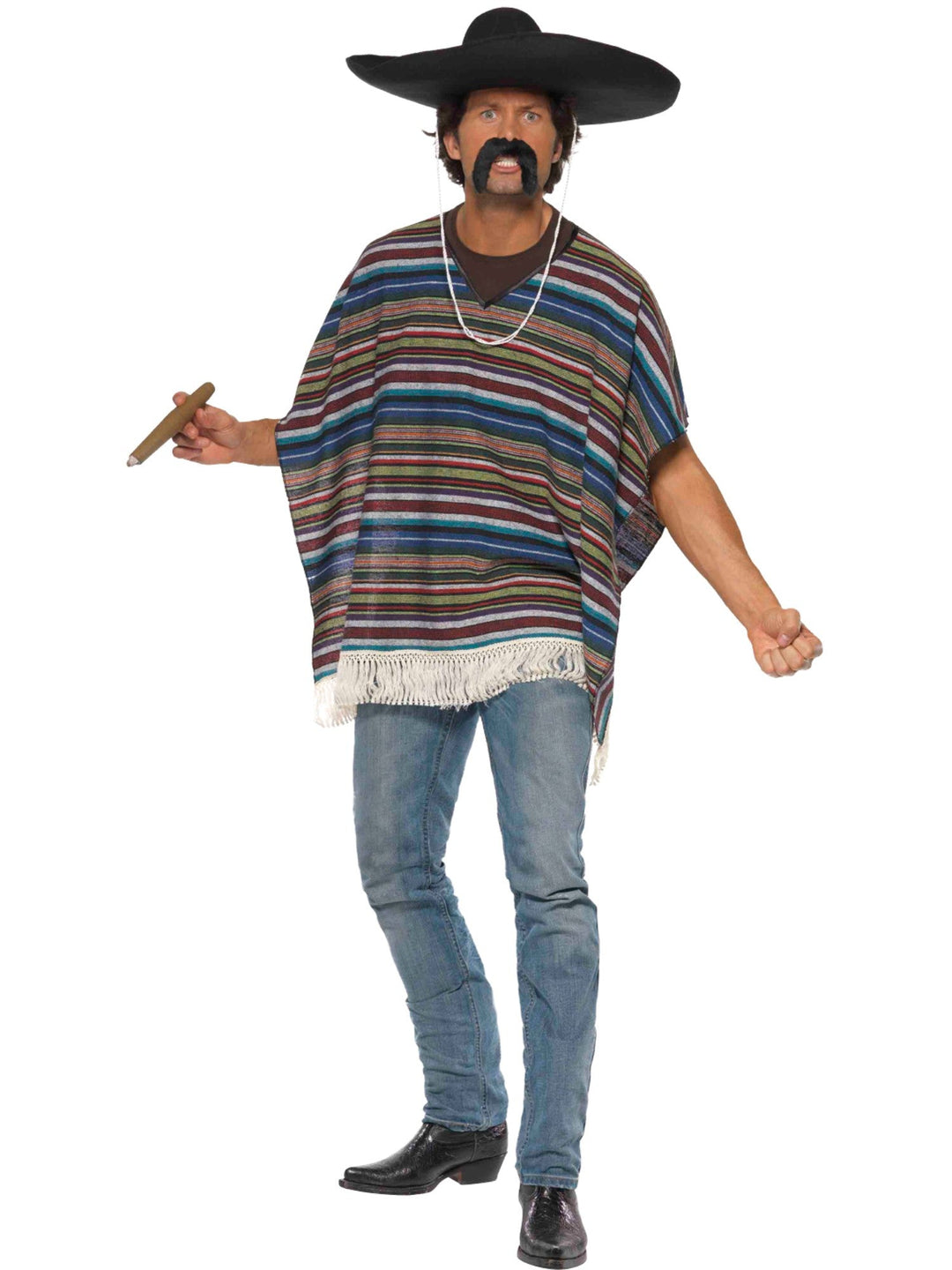 MEXICAN PONCHO, ADULT - Little Shop of Horrors Costumery & Pop-Culture Emporium - 16 Bennetts Rd Mornington Melbourne - Melbourne's Most Iconic Costume Shop