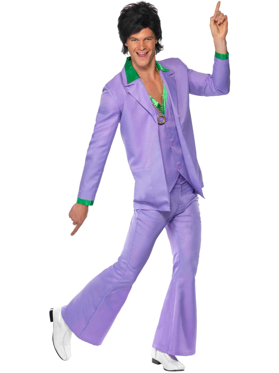 70S LAVENDER SUIT, ADULT - Little Shop of Horrors Costumery & Pop-Culture Emporium - 16 Bennetts Rd Mornington Melbourne - Melbourne's Most Iconic Costume Shop