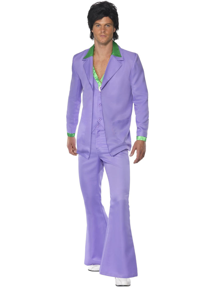 70S LAVENDER SUIT, ADULT - Little Shop of Horrors Costumery & Pop-Culture Emporium - 16 Bennetts Rd Mornington Melbourne - Melbourne's Most Iconic Costume Shop