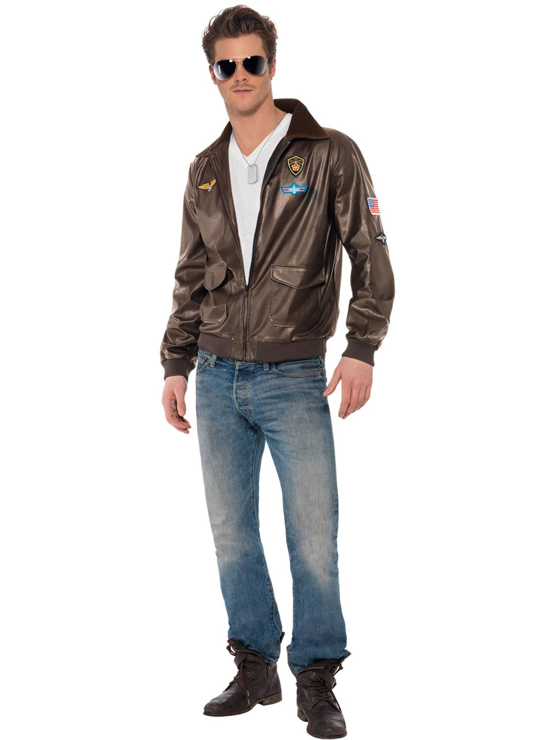 TOP GUN BOMBER JACKET, ADULT - Little Shop of Horrors Costumery & Pop-Culture Emporium - 16 Bennetts Rd Mornington Melbourne - Melbourne's Most Iconic Costume Shop