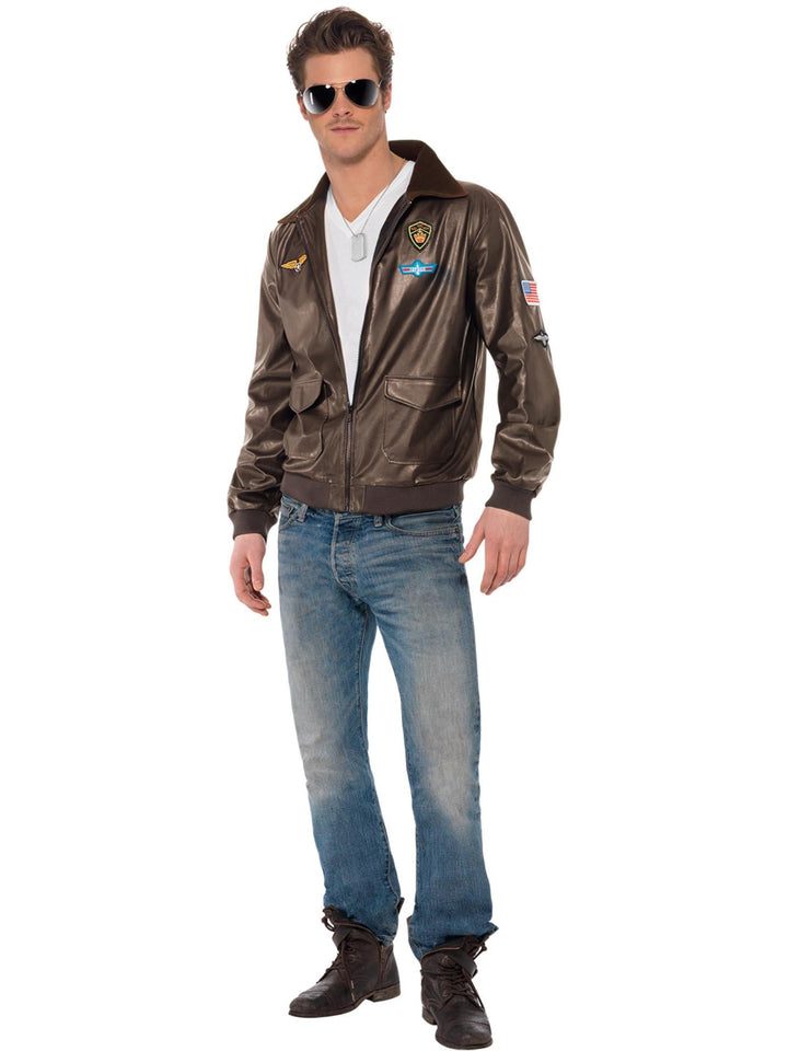 TOP GUN BOMBER JACKET, ADULT - Little Shop of Horrors Costumery & Pop-Culture Emporium - 16 Bennetts Rd Mornington Melbourne - Melbourne's Most Iconic Costume Shop