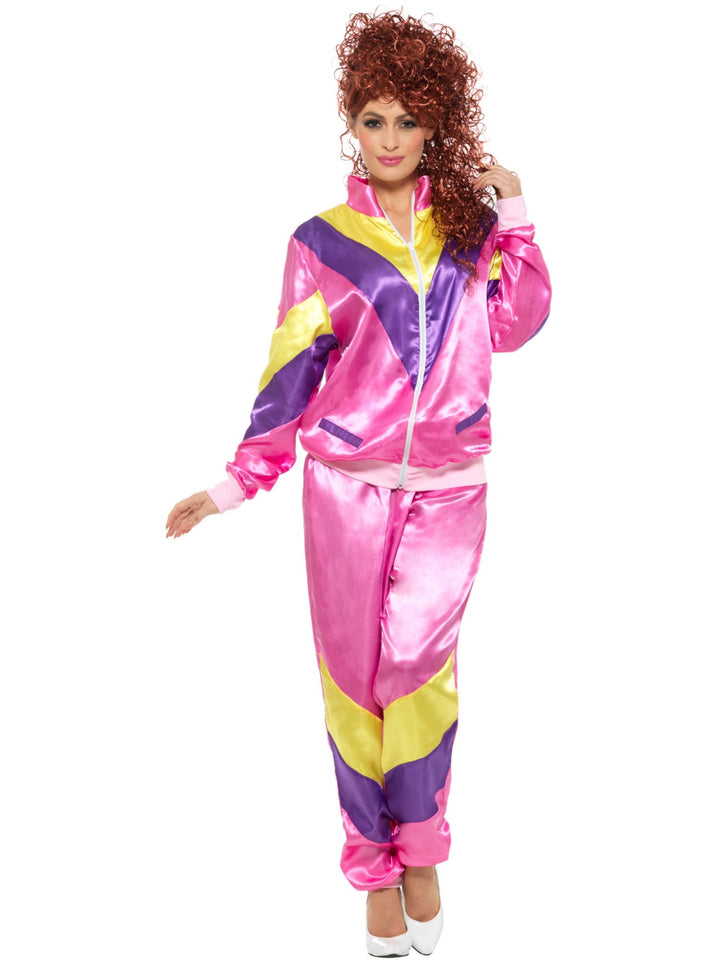 80S HEIGHT OF FASHION WOMEN’S PINK SHELL SUIT, ADULT - Little Shop of Horrors Costumery & Pop-Culture Emporium - 16 Bennetts Rd Mornington Melbourne - Melbourne's Most Iconic Costume Shop