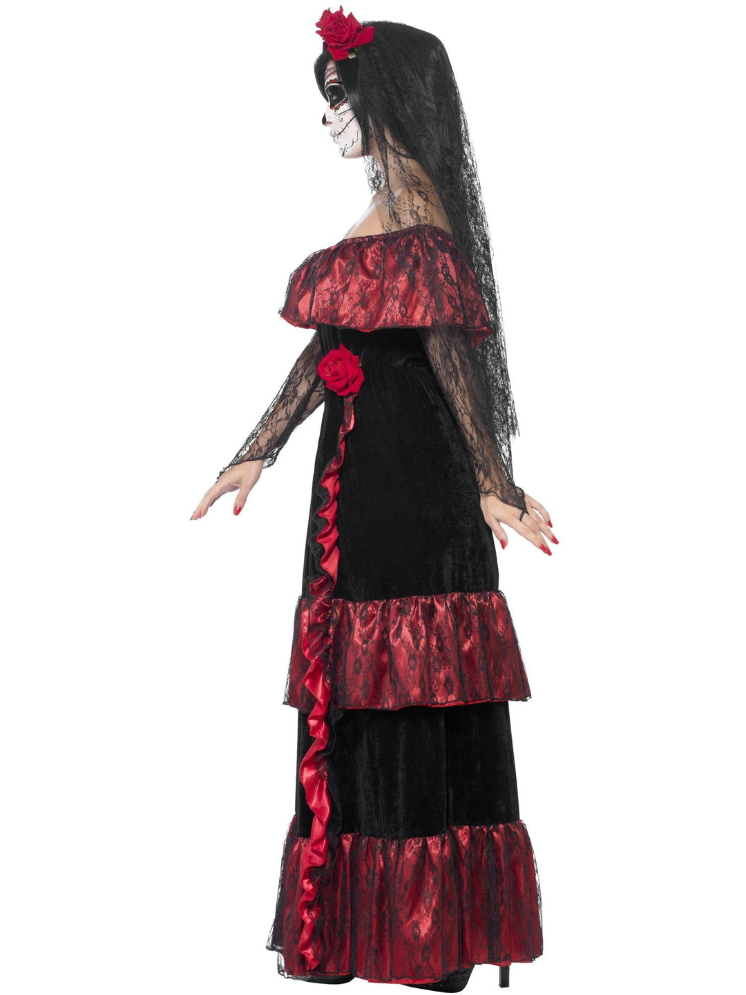 DAY OF THE DEAD BRIDE DELUXE COSTUME, ADULT - Little Shop of Horrors Costumery & Pop-Culture Emporium - 16 Bennetts Rd Mornington Melbourne - Melbourne's Most Iconic Costume Shop