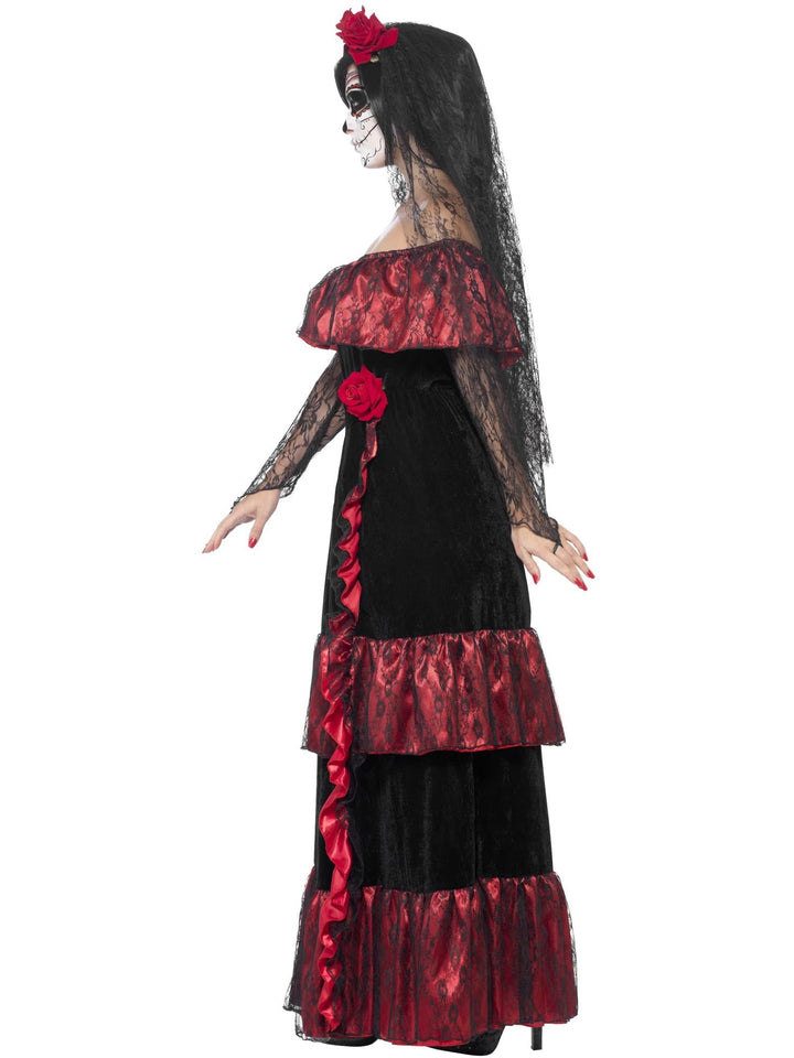 DAY OF THE DEAD BRIDE DELUXE COSTUME, ADULT - Little Shop of Horrors Costumery & Pop-Culture Emporium - 16 Bennetts Rd Mornington Melbourne - Melbourne's Most Iconic Costume Shop