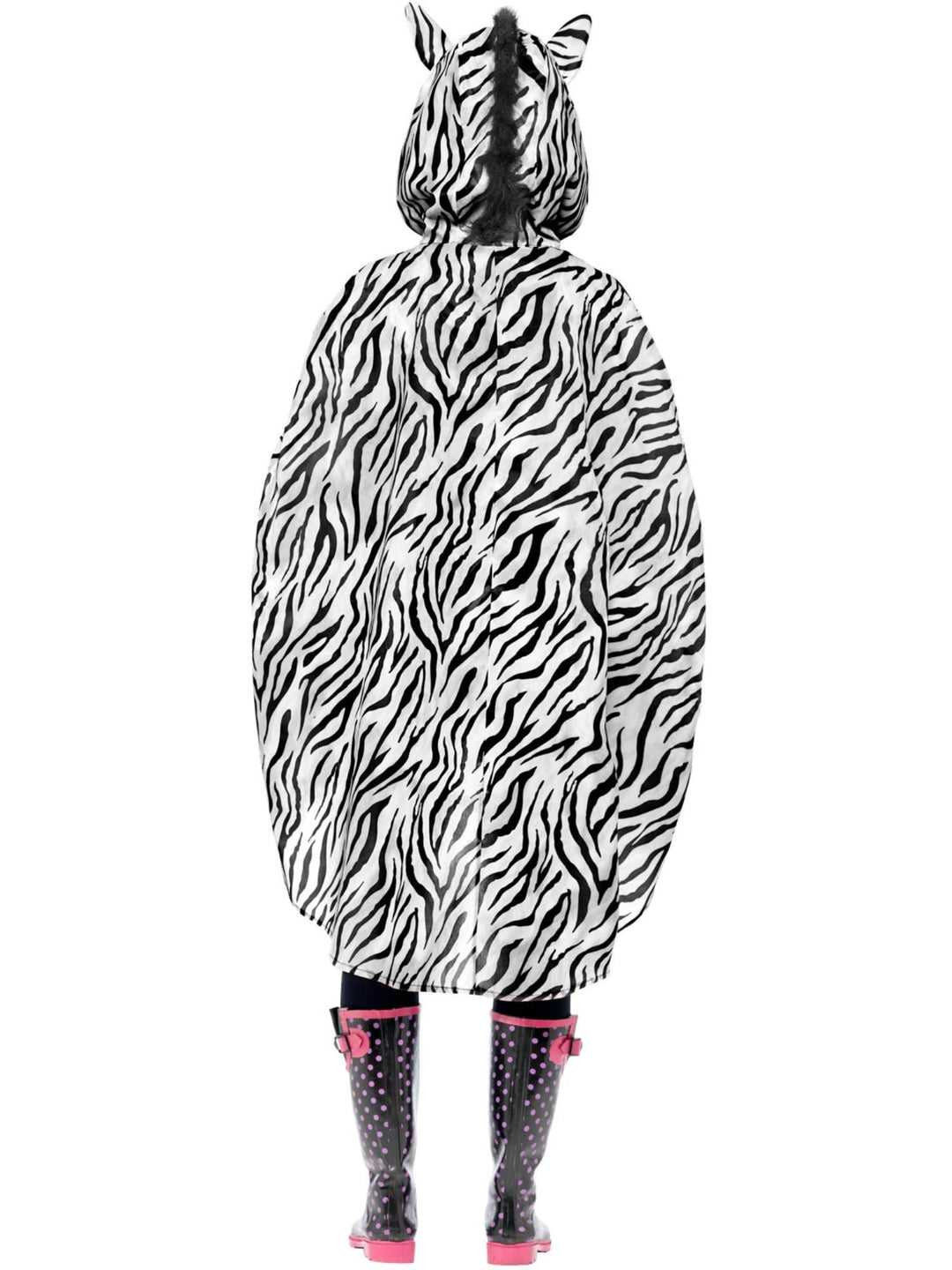 ZEBRA PARTY PONCHO, ADULT - Little Shop of Horrors Costumery & Pop-Culture Emporium - 16 Bennetts Rd Mornington Melbourne - Melbourne's Most Iconic Costume Shop