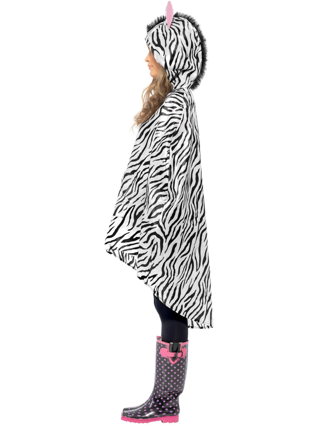 ZEBRA PARTY PONCHO, ADULT - Little Shop of Horrors Costumery & Pop-Culture Emporium - 16 Bennetts Rd Mornington Melbourne - Melbourne's Most Iconic Costume Shop