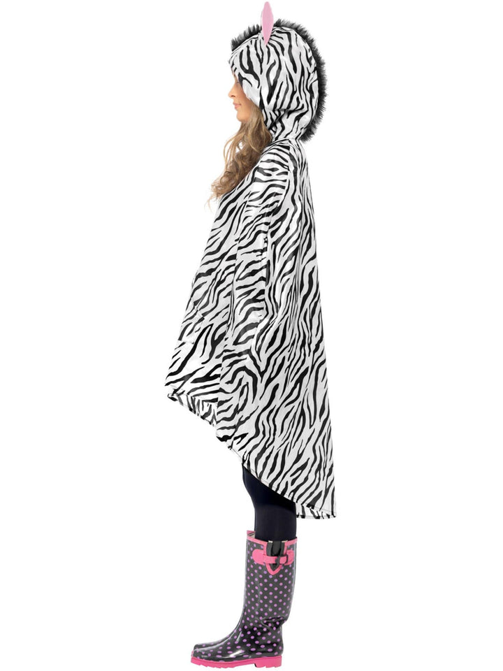 ZEBRA PARTY PONCHO, ADULT - Little Shop of Horrors Costumery & Pop-Culture Emporium - 16 Bennetts Rd Mornington Melbourne - Melbourne's Most Iconic Costume Shop