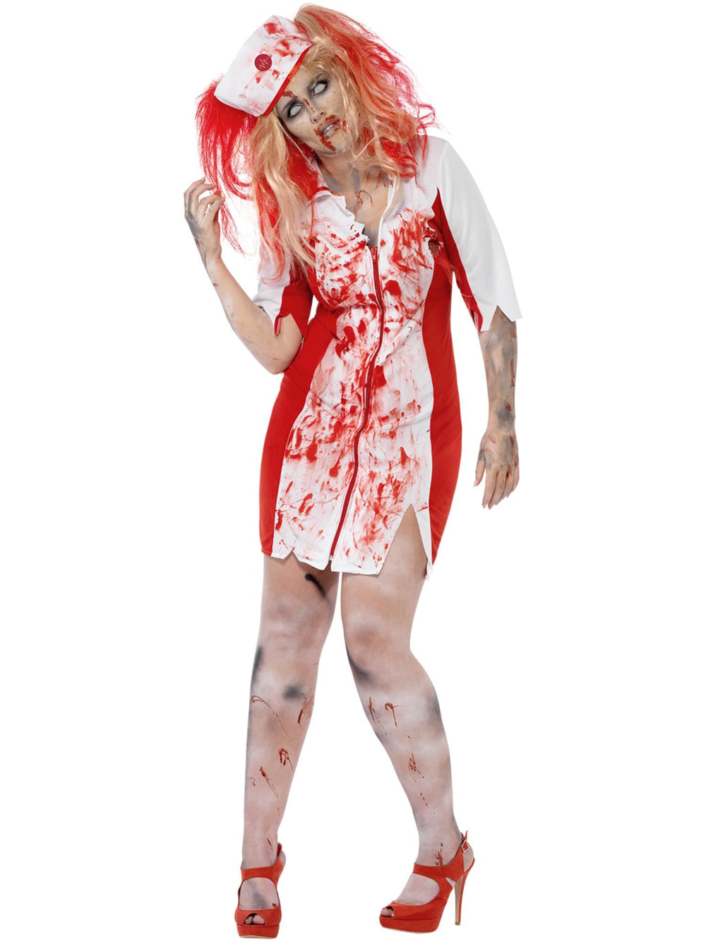 ZOMBIE NURSE PLUS SIZE COSTUME, ADULT - Little Shop of Horrors Costumery & Pop-Culture Emporium - 16 Bennetts Rd Mornington Melbourne - Melbourne's Most Iconic Costume Shop