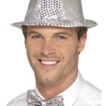 SILVER SEQUIN HAT, ADULT - Little Shop of Horrors Costumery & Pop-Culture Emporium - 16 Bennetts Rd Mornington Melbourne - Melbourne's Most Iconic Costume Shop