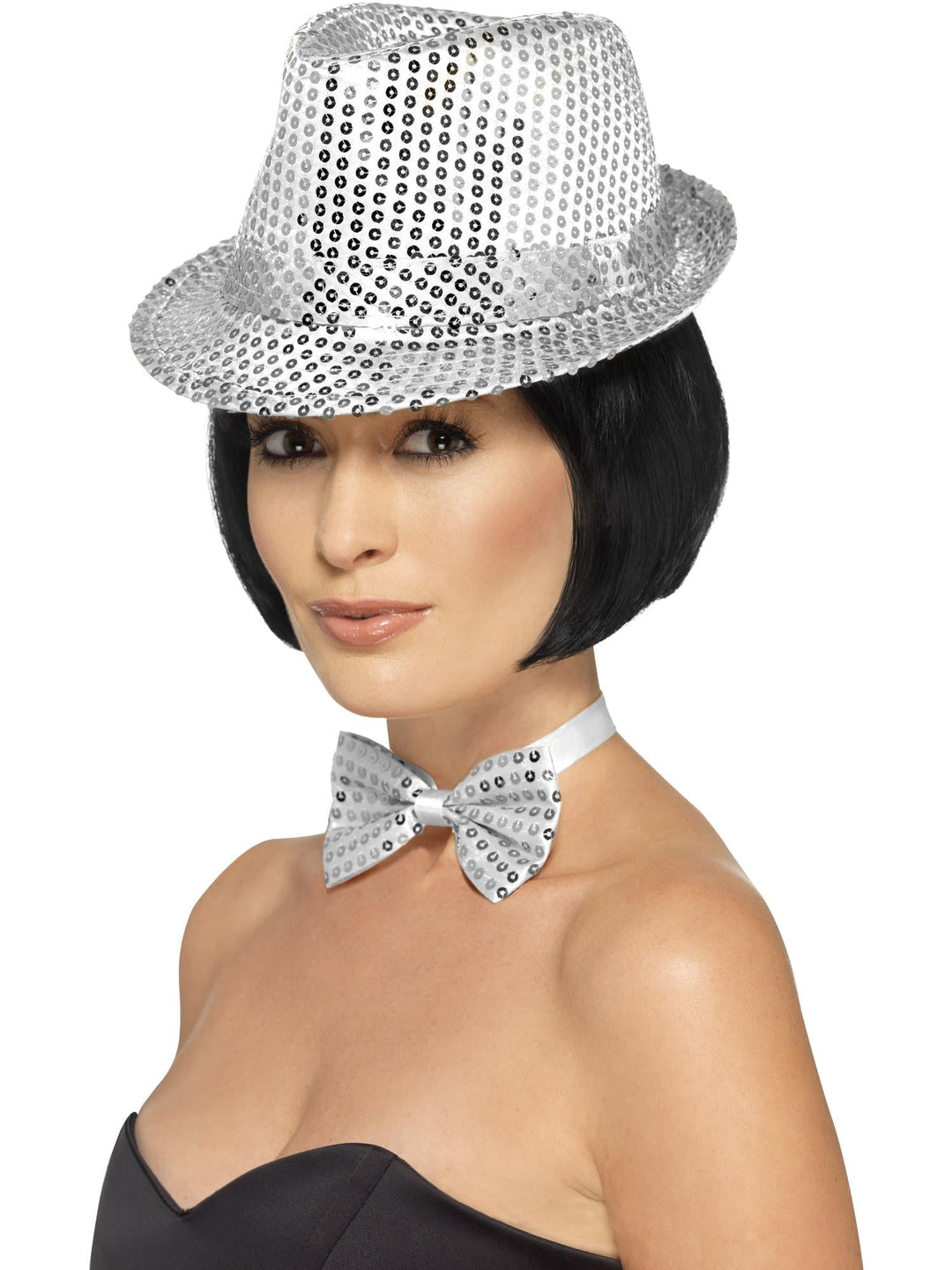 SILVER SEQUIN HAT, ADULT - Little Shop of Horrors Costumery & Pop-Culture Emporium - 16 Bennetts Rd Mornington Melbourne - Melbourne's Most Iconic Costume Shop