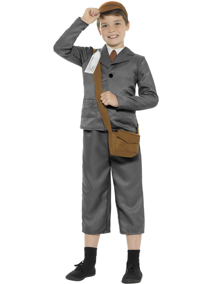 WW2 EVACUEE BOY COSTUME, CHILD - Little Shop of Horrors Costumery & Pop-Culture Emporium - 16 Bennetts Rd Mornington Melbourne - Melbourne's Most Iconic Costume Shop