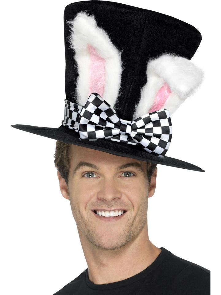 TEA PARTY MARCH HARE TOP HAT, ADULT - Little Shop of Horrors Costumery & Pop-Culture Emporium - 16 Bennetts Rd Mornington Melbourne - Melbourne's Most Iconic Costume Shop