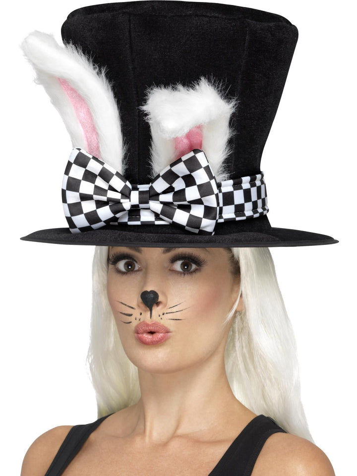 TEA PARTY MARCH HARE TOP HAT, ADULT - Little Shop of Horrors Costumery & Pop-Culture Emporium - 16 Bennetts Rd Mornington Melbourne - Melbourne's Most Iconic Costume Shop
