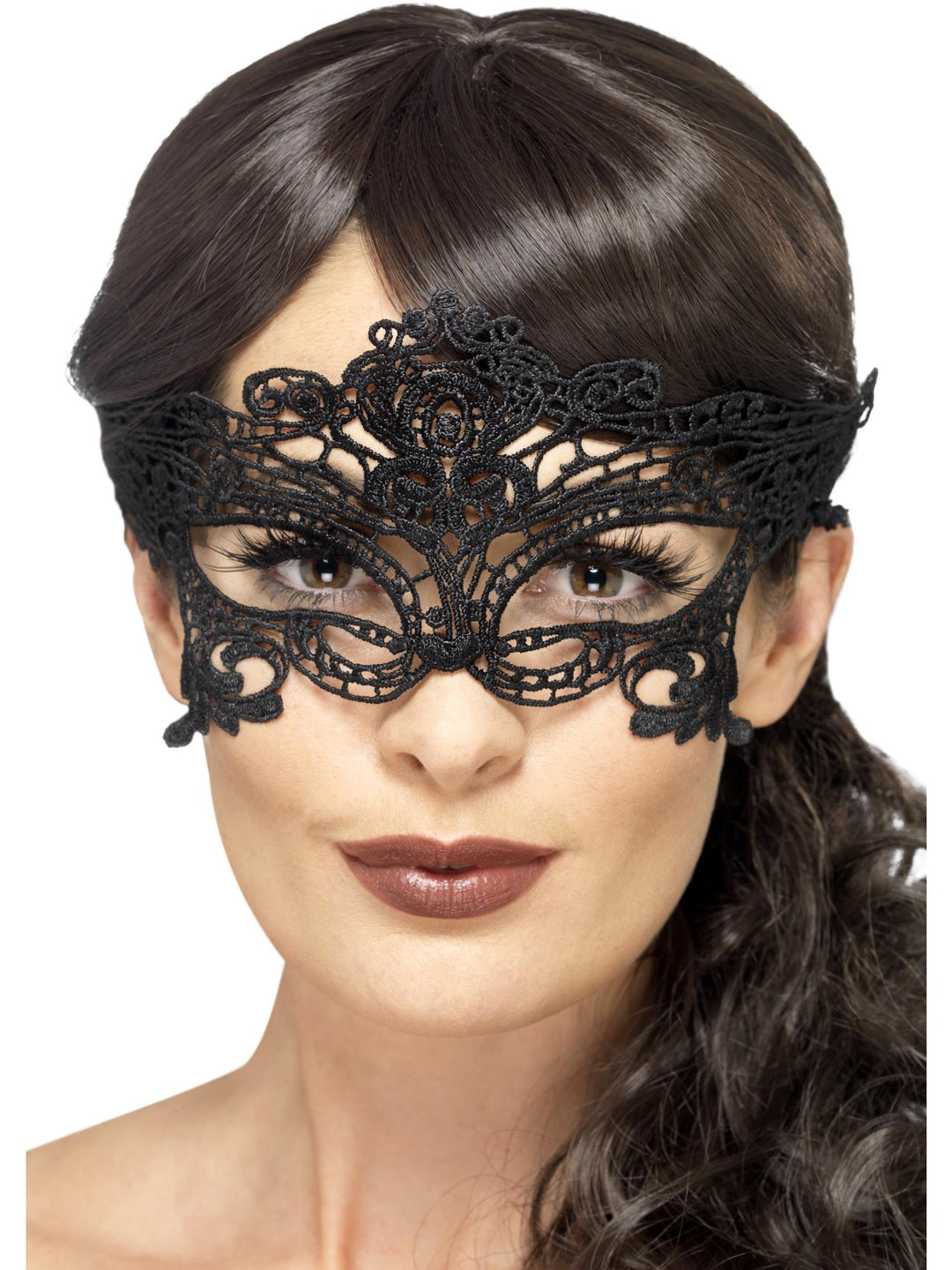 FILIGREE LACE HEART EYEMASK, ADULT - Little Shop of Horrors Costumery & Pop-Culture Emporium - 16 Bennetts Rd Mornington Melbourne - Melbourne's Most Iconic Costume Shop