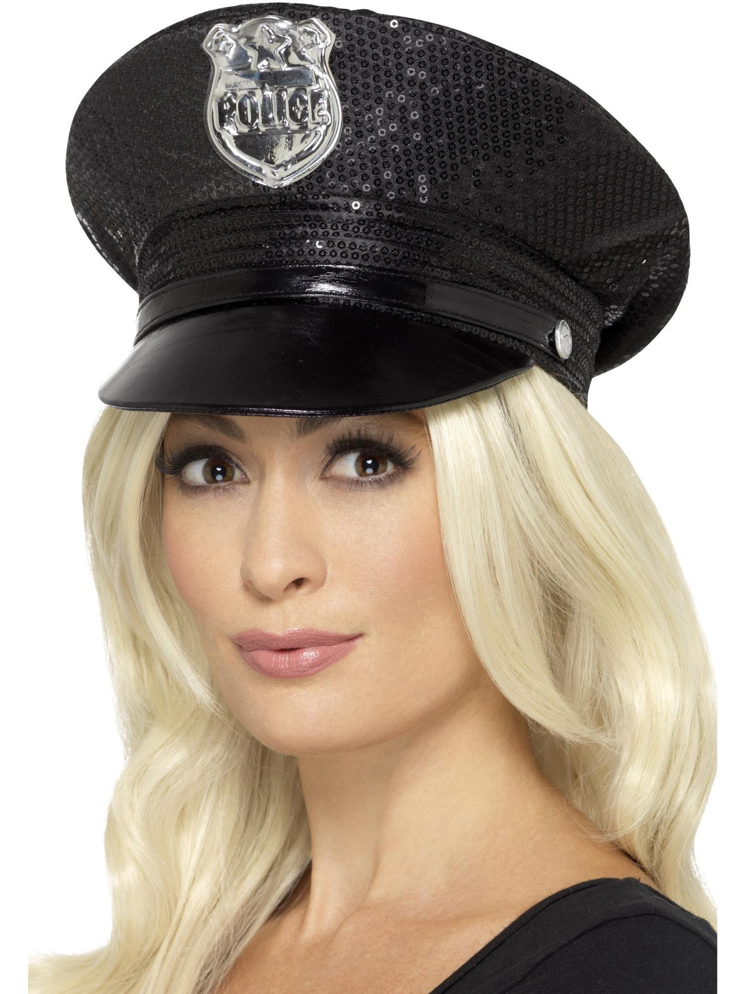 FEVER SEQUIN POLICE HAT - Little Shop of Horrors Costumery & Pop-Culture Emporium - 16 Bennetts Rd Mornington Melbourne - Melbourne's Most Iconic Costume Shop