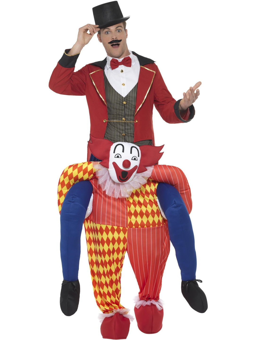 CLOWN PIGGY BACK COSTUME, ADULT - Little Shop of Horrors Costumery & Pop-Culture Emporium - 16 Bennetts Rd Mornington Melbourne - Melbourne's Most Iconic Costume Shop