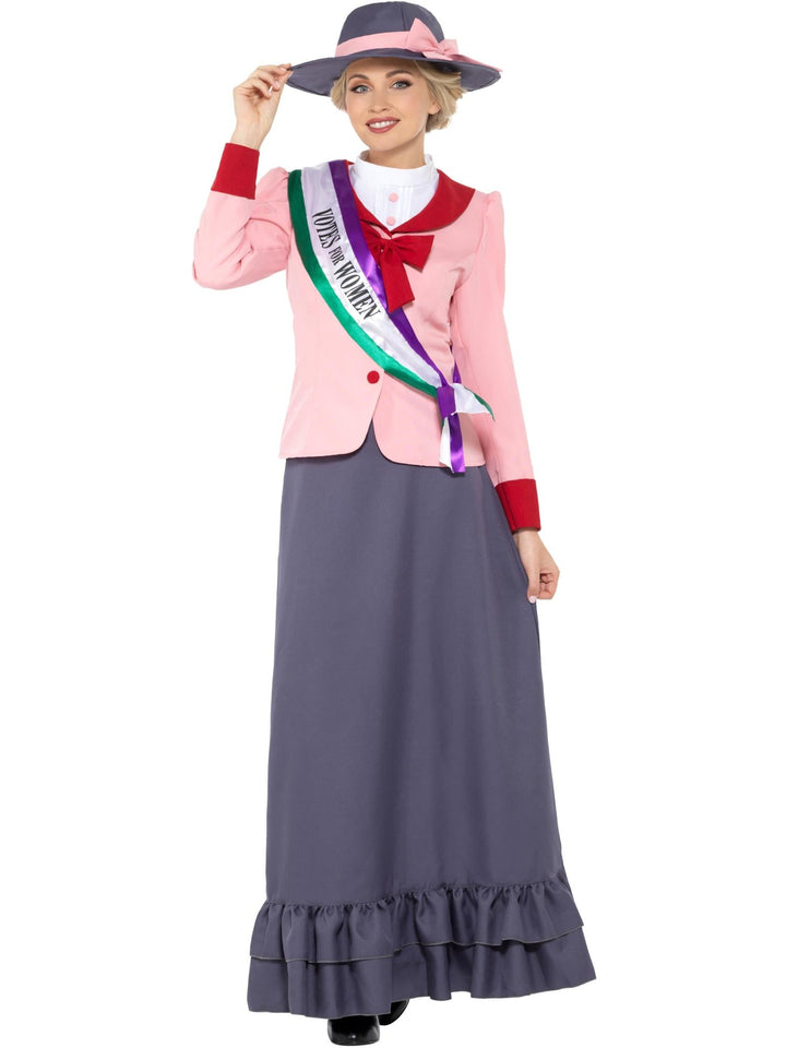 VICTORIAN SUFFRAGETTE DELUXE COSTUME, ADULT - Little Shop of Horrors Costumery & Pop-Culture Emporium - 16 Bennetts Rd Mornington Melbourne - Melbourne's Most Iconic Costume Shop