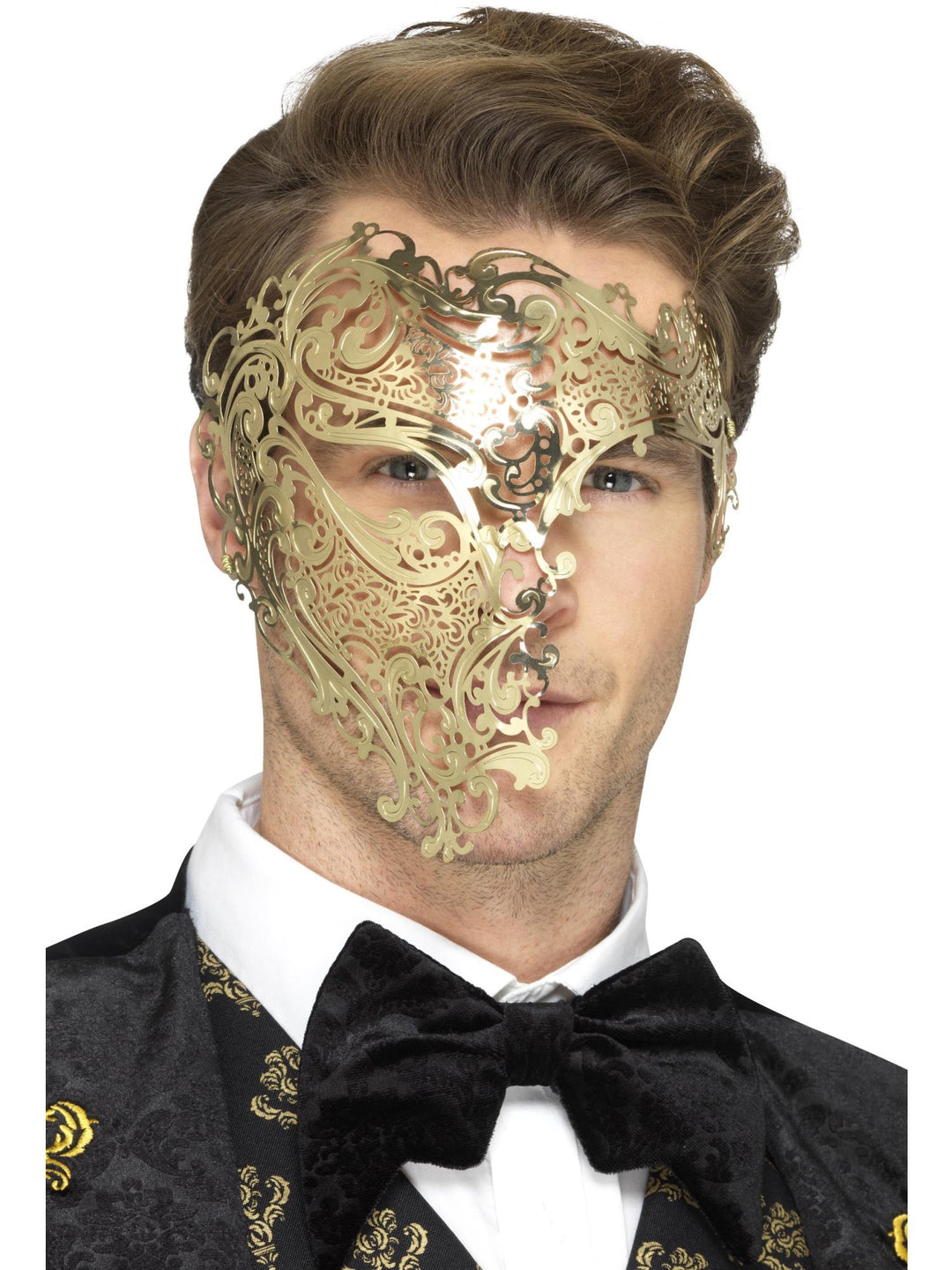 FILIGREE PHANTOM DELUXE MASK (METAL), ADULT - Little Shop of Horrors Costumery & Pop-Culture Emporium - 16 Bennetts Rd Mornington Melbourne - Melbourne's Most Iconic Costume Shop