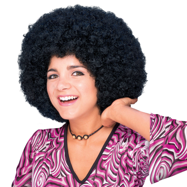 AFRO WIG BLACK – ADULT - Little Shop of Horrors Costumery & Pop-Culture Emporium - 16 Bennetts Rd Mornington Melbourne - Melbourne's Most Iconic Costume Shop