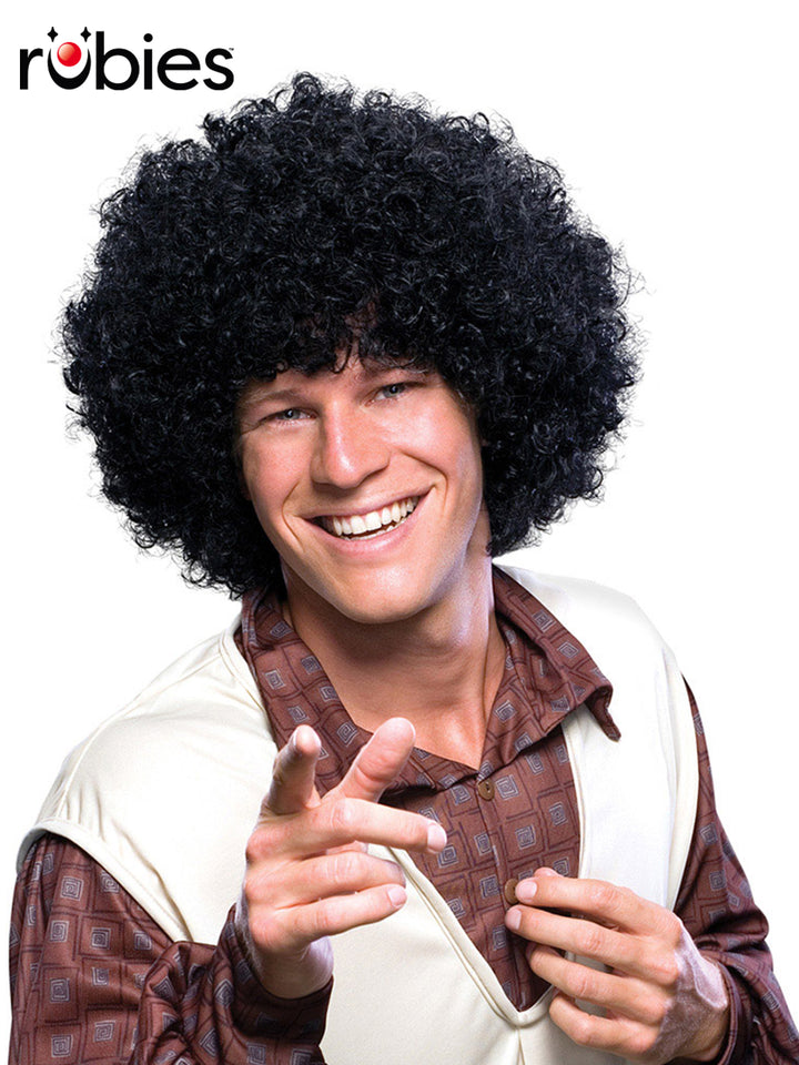 AFRO WIG BLACK – ADULT - Little Shop of Horrors Costumery & Pop-Culture Emporium - 16 Bennetts Rd Mornington Melbourne - Melbourne's Most Iconic Costume Shop