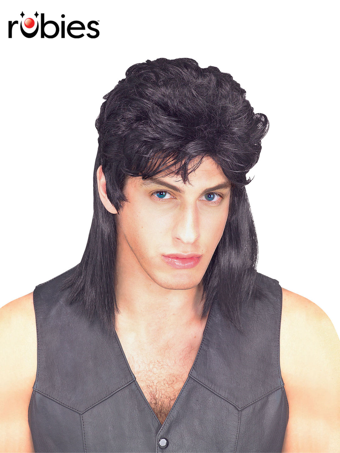 MULLET WIG – BLACK – ADULT - Little Shop of Horrors Costumery & Pop-Culture Emporium - 16 Bennetts Rd Mornington Melbourne - Melbourne's Most Iconic Costume Shop