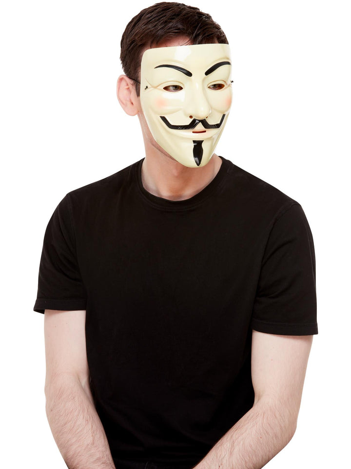 GUY FAWKES 'ANONYMOUS' MASK, ADULT - Little Shop of Horrors Costumery & Pop-Culture Emporium - 16 Bennetts Rd Mornington Melbourne - Melbourne's Most Iconic Costume Shop