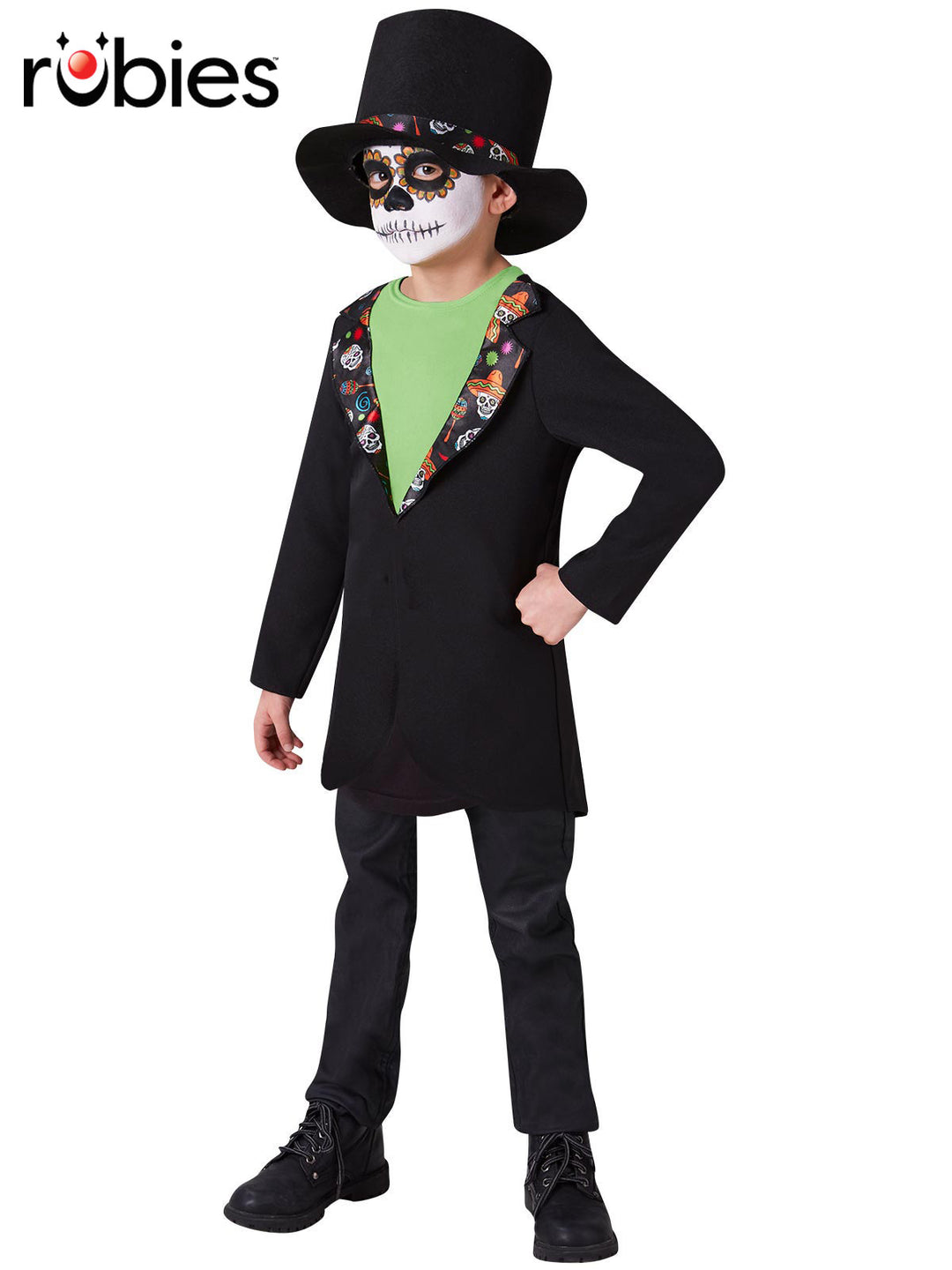 DAY OF THE DEAD BOYS COSTUME, CHILD - Little Shop of Horrors Costumery & Pop-Culture Emporium - 16 Bennetts Rd Mornington Melbourne - Melbourne's Most Iconic Costume Shop