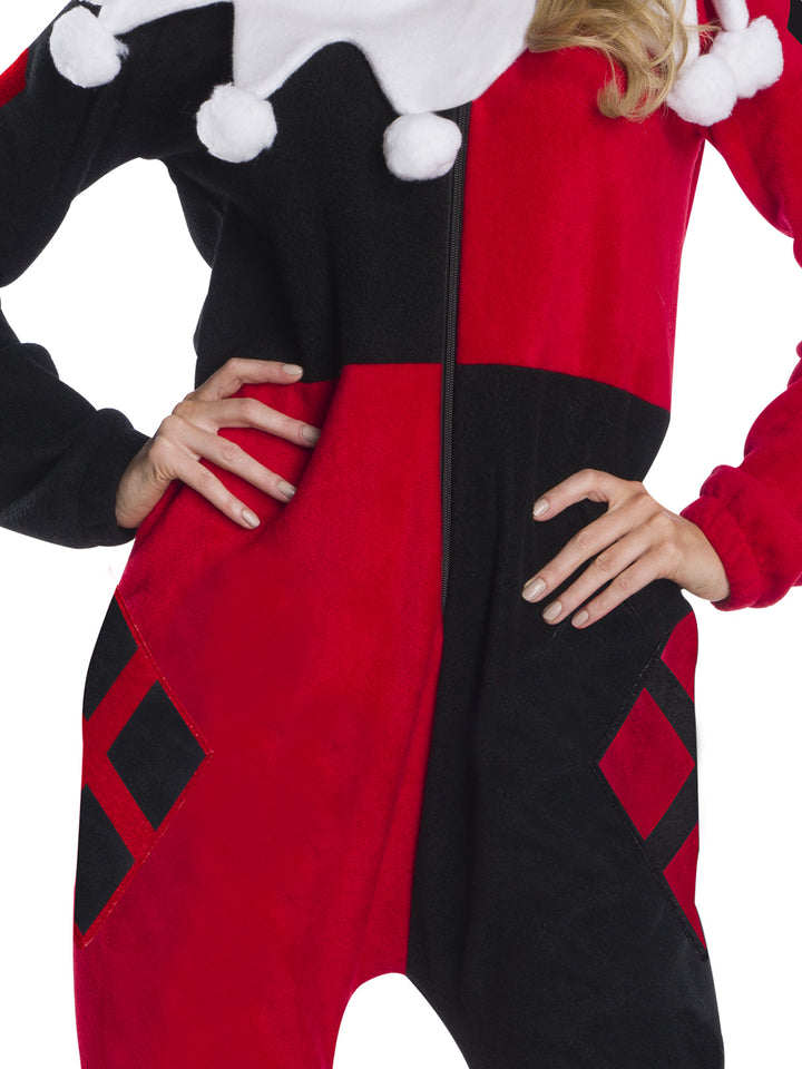 HARLEY QUINN ONESIE JUMPSUIT, ADULT - Little Shop of Horrors