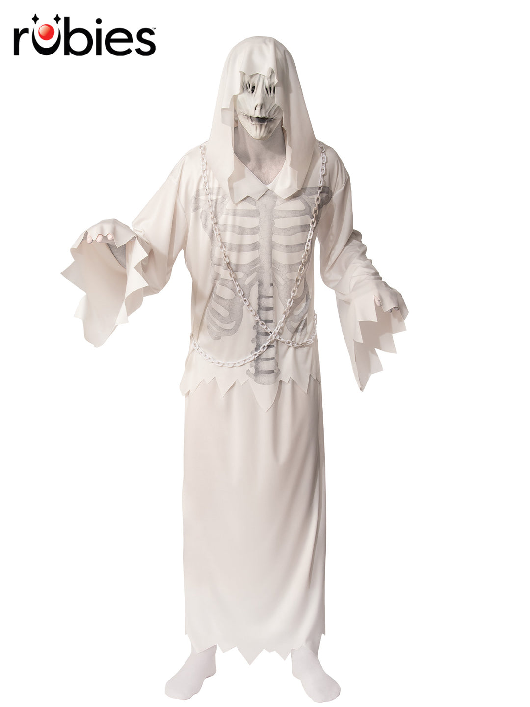 HOODED GHOST COSTUME – SIZE STD - Little Shop of Horrors Costumery & Pop-Culture Emporium - 16 Bennetts Rd Mornington Melbourne - Melbourne's Most Iconic Costume Shop