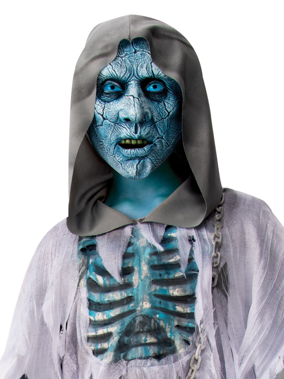 WHITE DEMON HOODED ROBE COSTUME, CHILD - Little Shop of Horrors Costumery & Pop-Culture Emporium - 16 Bennetts Rd Mornington Melbourne - Melbourne's Most Iconic Costume Shop