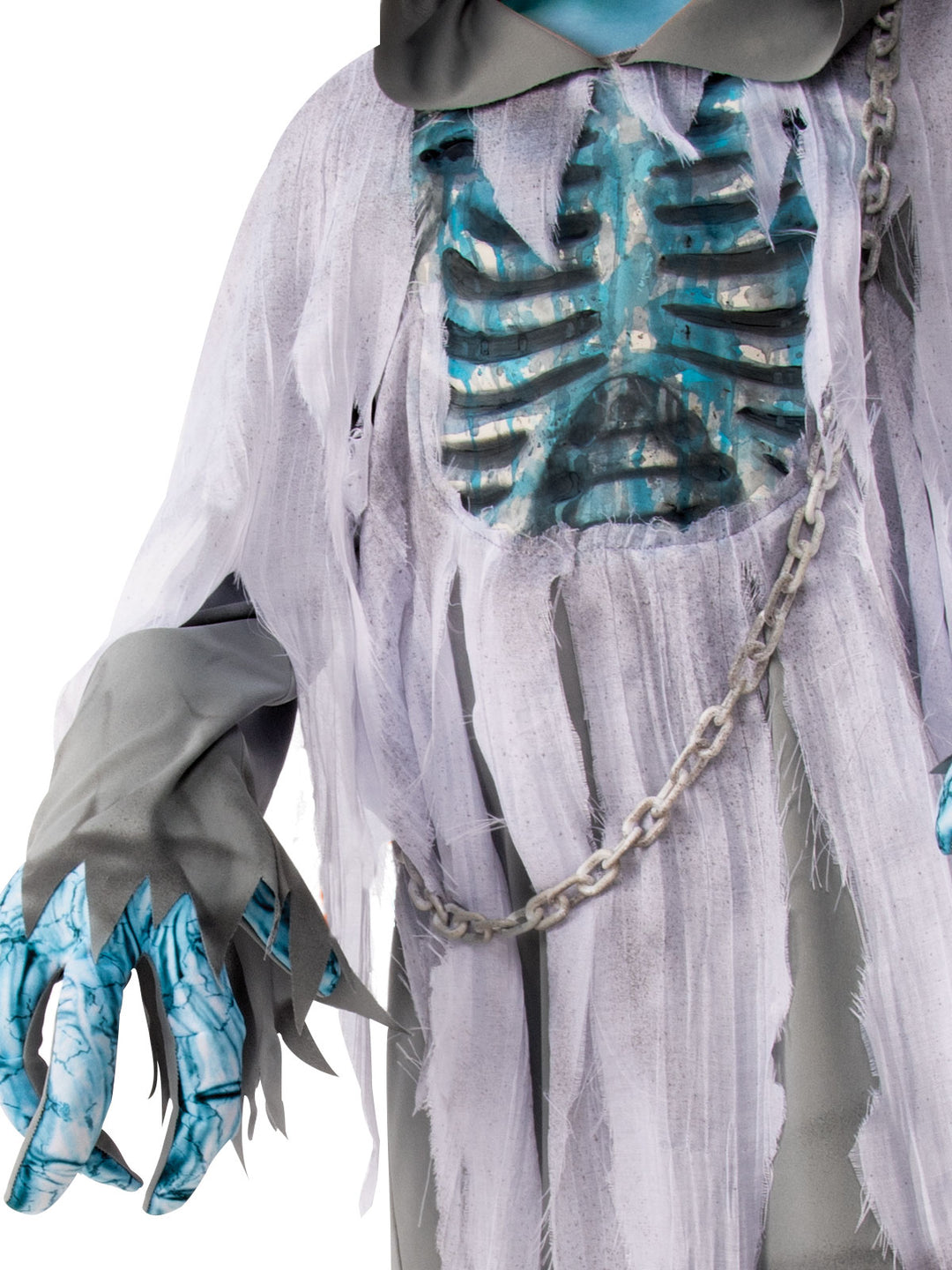 WHITE DEMON HOODED ROBE COSTUME, CHILD - Little Shop of Horrors Costumery & Pop-Culture Emporium - 16 Bennetts Rd Mornington Melbourne - Melbourne's Most Iconic Costume Shop