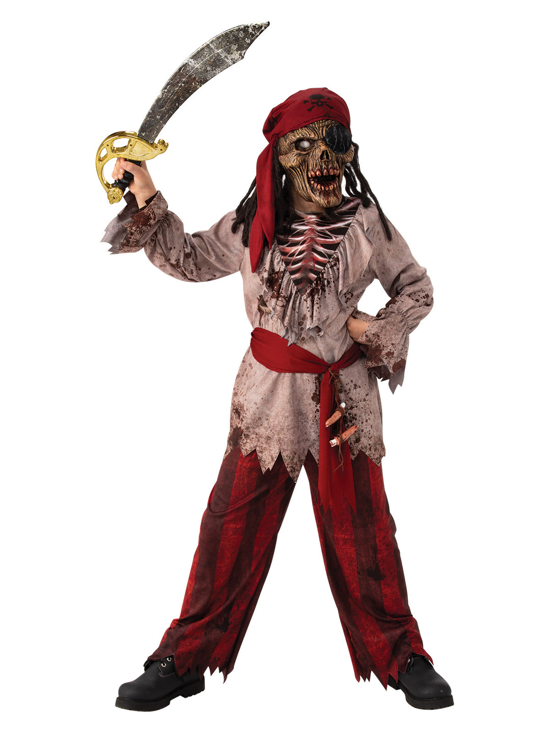 SKELETON PIRATE COSTUME, CHILD - Little Shop of Horrors Costumery & Pop-Culture Emporium - 16 Bennetts Rd Mornington Melbourne - Melbourne's Most Iconic Costume Shop