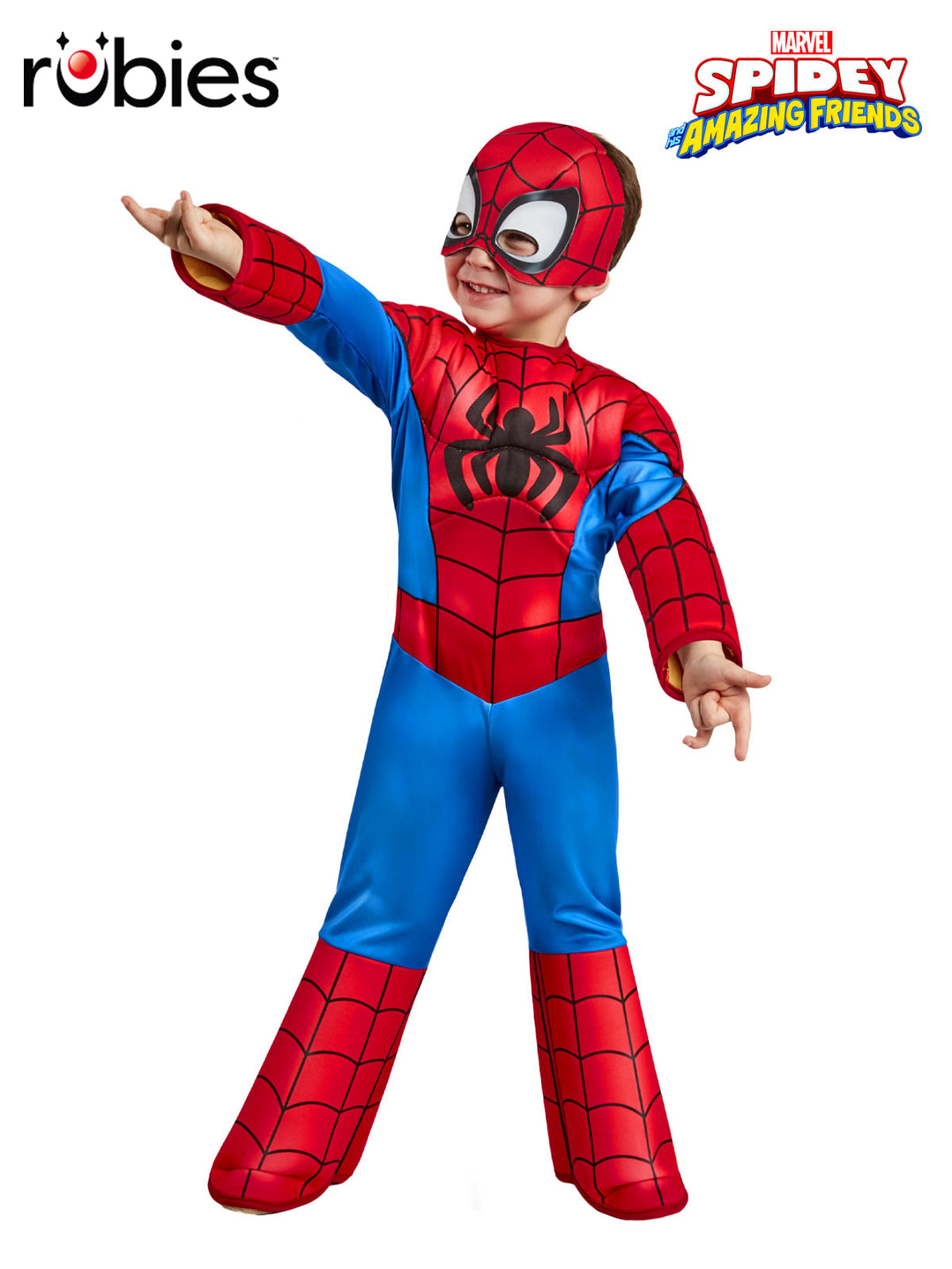 SPIDEY DELUXE ‘SPIDEY & HIS AMAZING FRENDS’ COSTUME, CHILD - Little Shop of Horrors Costumery & Pop-Culture Emporium - 16 Bennetts Rd Mornington Melbourne - Melbourne's Most Iconic Costume Shop