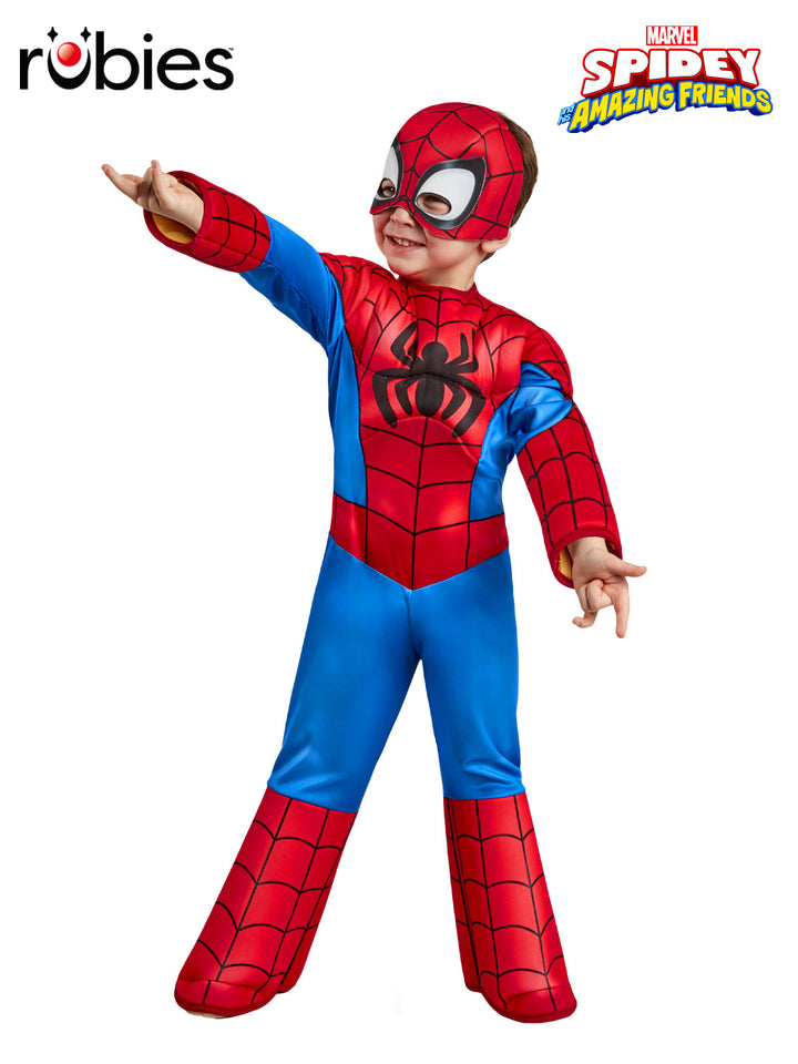 SPIDEY DELUXE ‘SPIDEY & HIS AMAZING FRENDS’ COSTUME, CHILD - Little Shop of Horrors Costumery & Pop-Culture Emporium - 16 Bennetts Rd Mornington Melbourne - Melbourne's Most Iconic Costume Shop