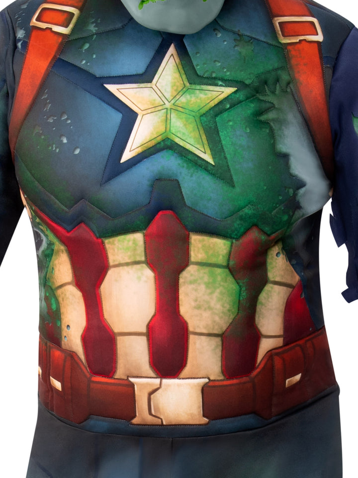 CAPTAIN AMERICA ZOMBIE DELUXE COSTUME, TEEN - Little Shop of Horrors Costumery & Pop-Culture Emporium - 16 Bennetts Rd Mornington Melbourne - Melbourne's Most Iconic Costume Shop