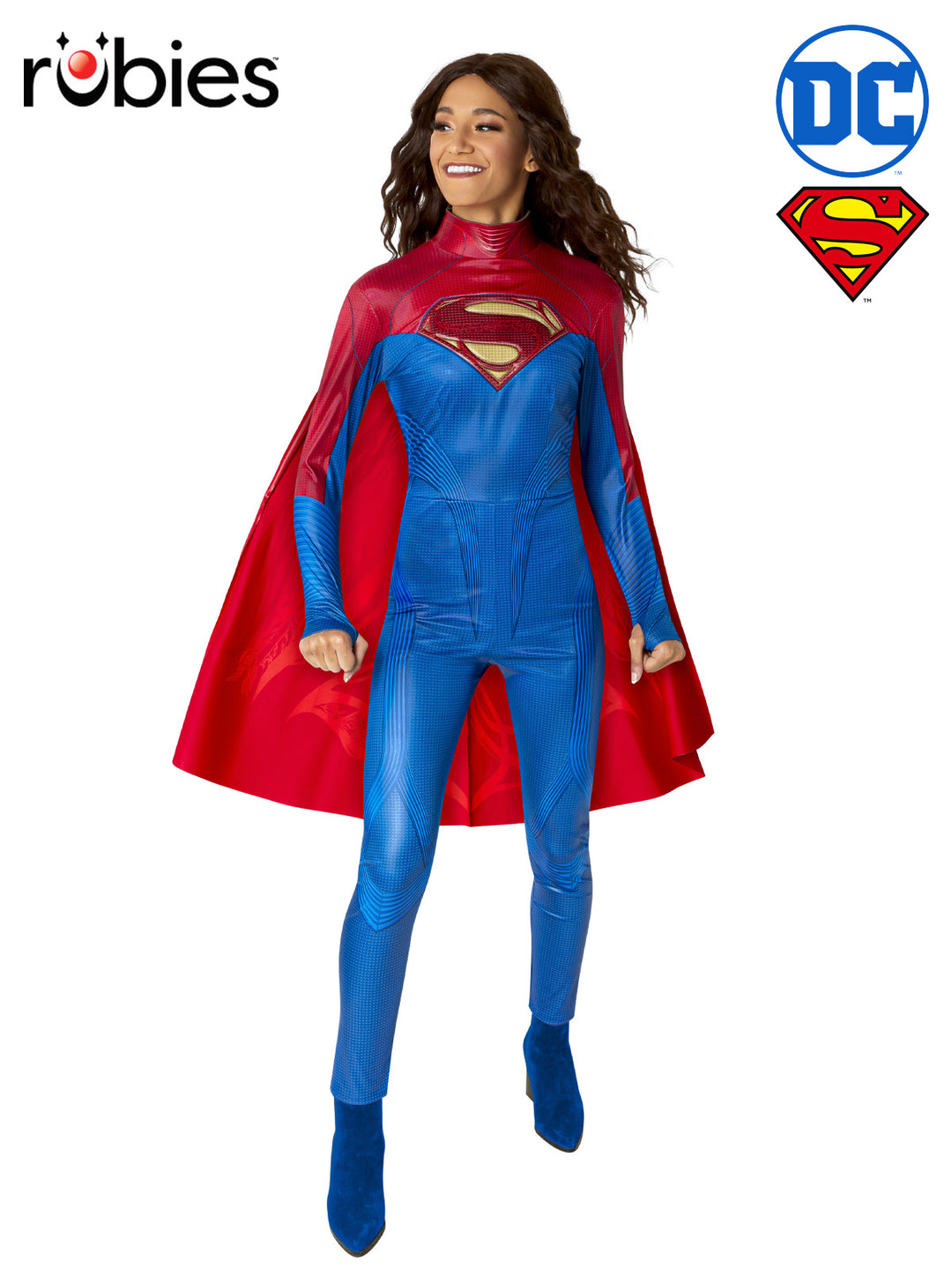 SUPERGIRL DELUXE PANTS COSTUME, ADULT - Little Shop of Horrors Costumery & Pop-Culture Emporium - 16 Bennetts Rd Mornington Melbourne - Melbourne's Most Iconic Costume Shop
