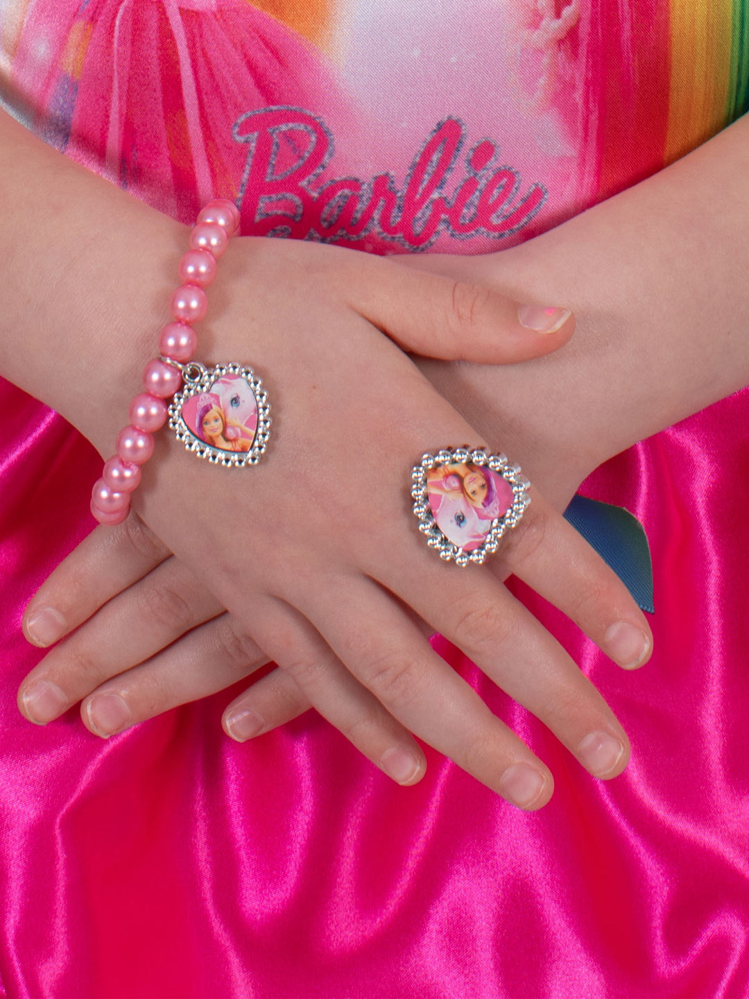 BARBIE BRACELET AND RING SET – CHILD - Little Shop of Horrors Costumery & Pop-Culture Emporium - 16 Bennetts Rd Mornington Melbourne - Melbourne's Most Iconic Costume Shop