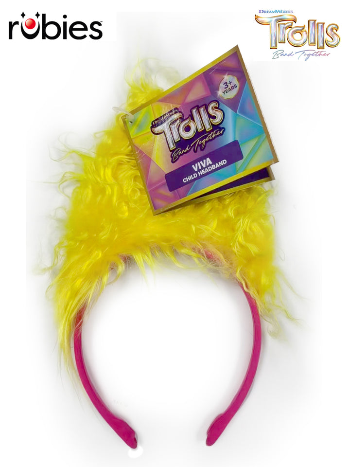 TROLLS VIVA – HEADBAND WITH ATTACHED HAIR - Little Shop of Horrors Costumery & Pop-Culture Emporium - 16 Bennetts Rd Mornington Melbourne - Melbourne's Most Iconic Costume Shop