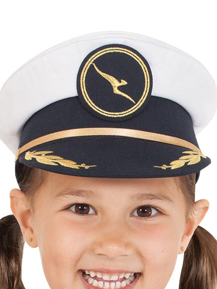 QANTAS PILOT’S HAT – CHILD - Little Shop of Horrors Costumery & Pop-Culture Emporium - 16 Bennetts Rd Mornington Melbourne - Melbourne's Most Iconic Costume Shop
