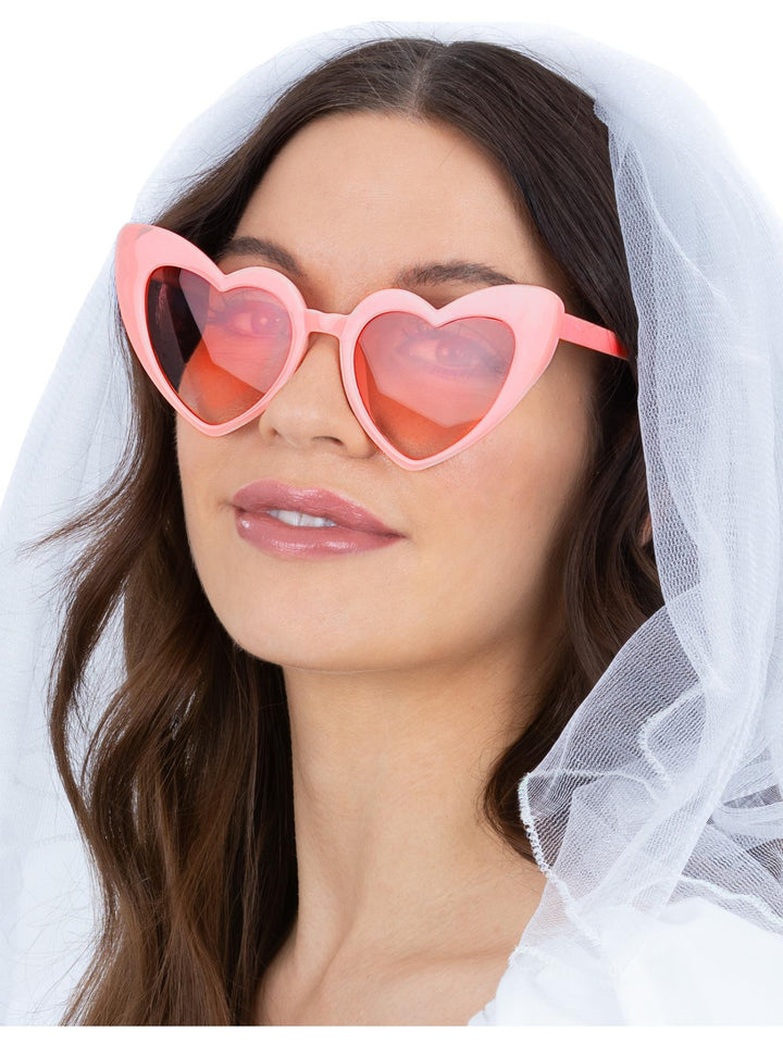 PINK HEART SPECS, ADULT - Little Shop of Horrors Costumery & Pop-Culture Emporium - 16 Bennetts Rd Mornington Melbourne - Melbourne's Most Iconic Costume Shop