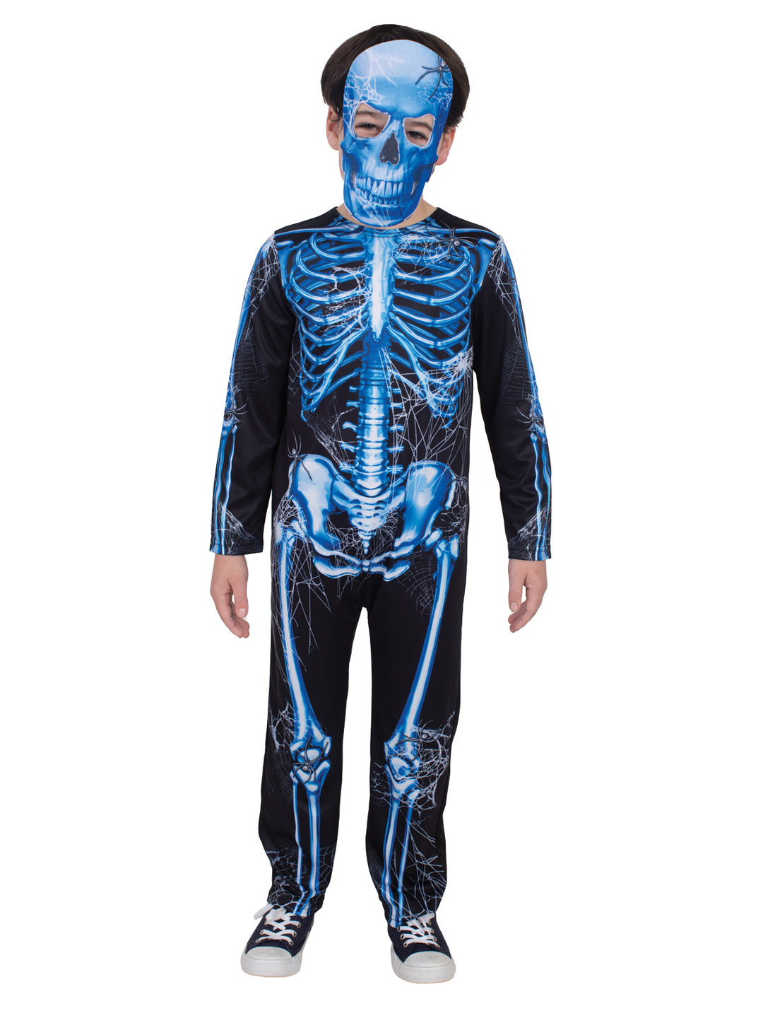 SKELETON NEON BLUE COSTUME, CHILD - Little Shop of Horrors Costumery & Pop-Culture Emporium - 16 Bennetts Rd Mornington Melbourne - Melbourne's Most Iconic Costume Shop