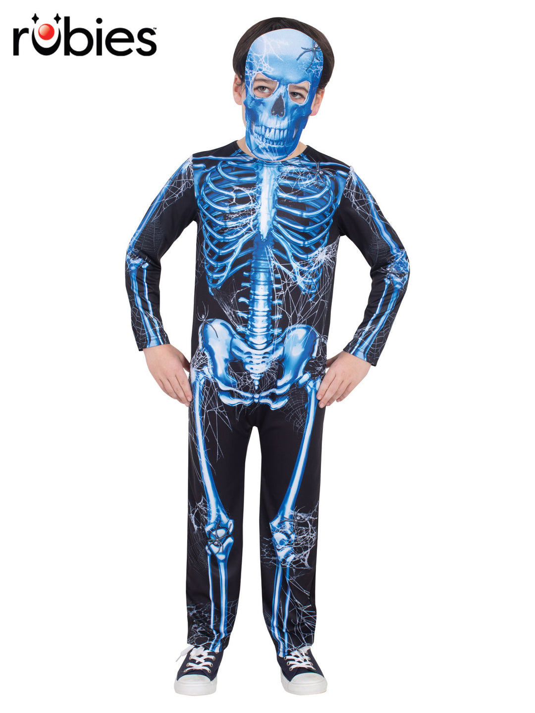 SKELETON NEON BLUE COSTUME, CHILD - Little Shop of Horrors Costumery & Pop-Culture Emporium - 16 Bennetts Rd Mornington Melbourne - Melbourne's Most Iconic Costume Shop