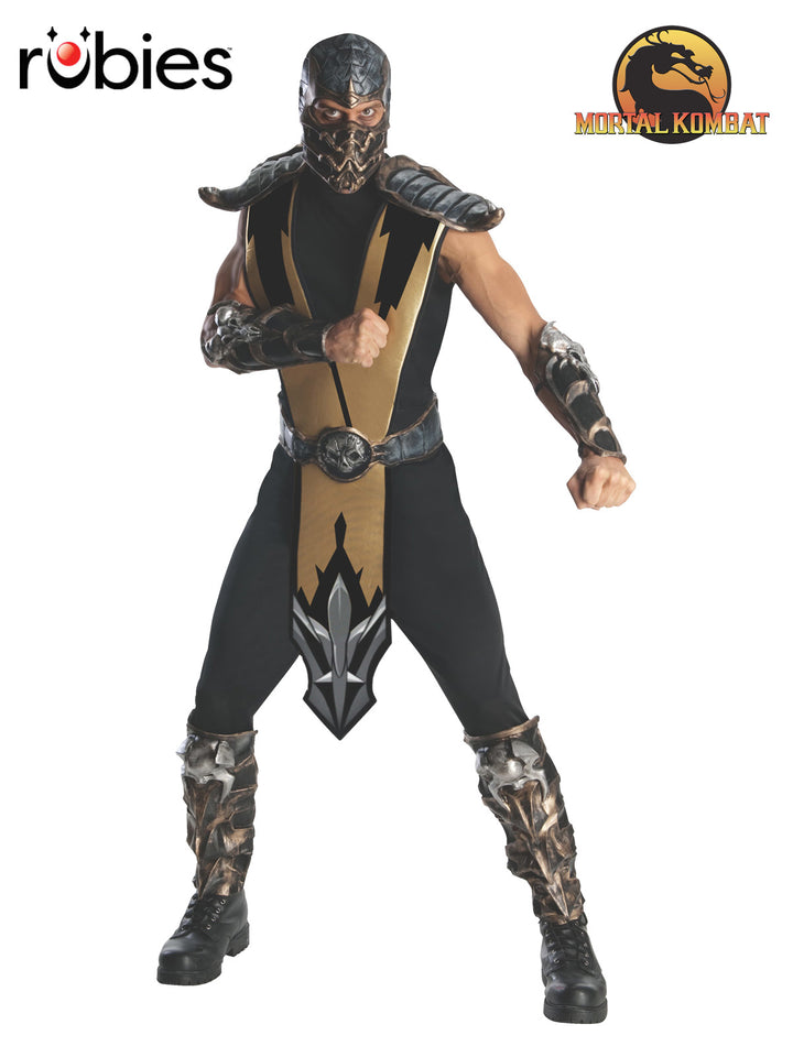 MORTAL KOMBAT SCORPION COSTUME, ADULT - Little Shop of Horrors Costumery & Pop-Culture Emporium - 16 Bennetts Rd Mornington Melbourne - Melbourne's Most Iconic Costume Shop