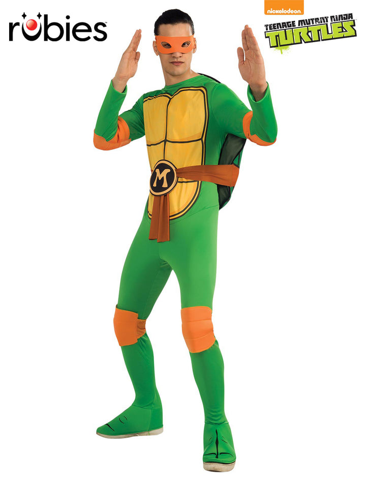 TMNT MICHELANGELO COSTUME, ADULT - Little Shop of Horrors Costumery & Pop-Culture Emporium - 16 Bennetts Rd Mornington Melbourne - Melbourne's Most Iconic Costume Shop